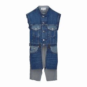 Maison Margiela Cut-Out Sleeveless Denim Jacket