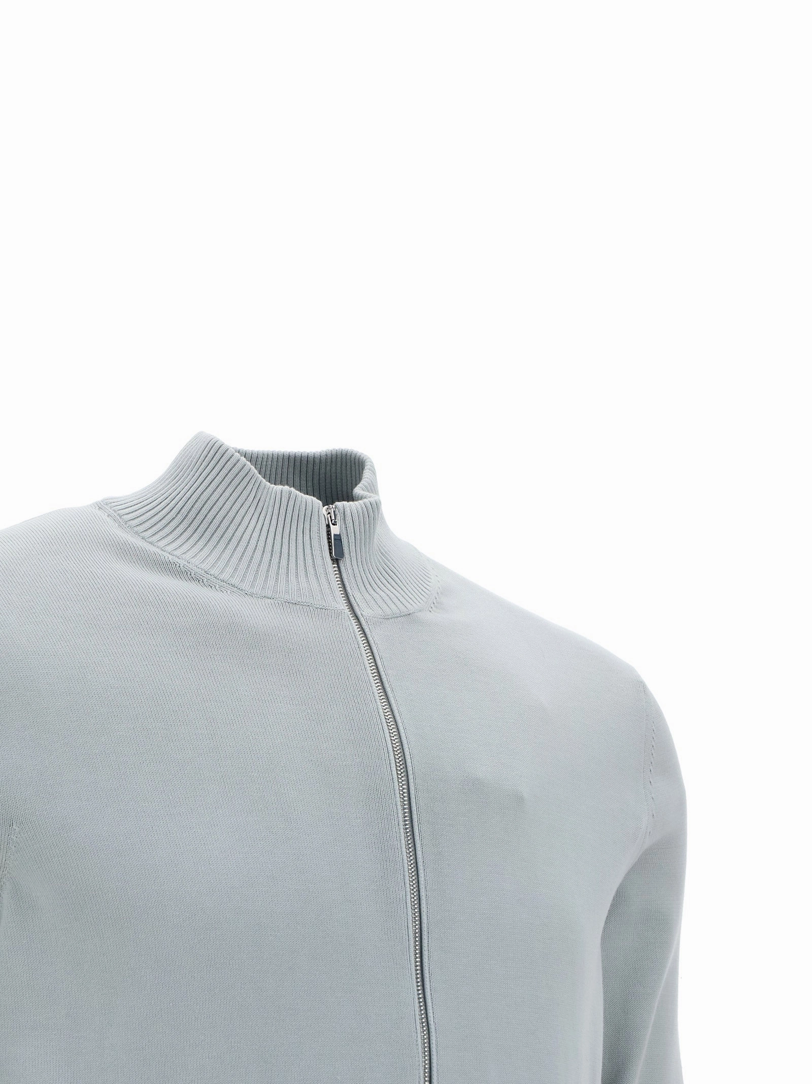Malo Zipped High Neck Cardigan