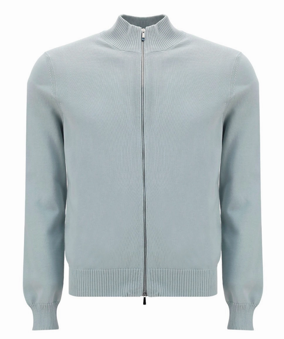 Malo Zipped High Neck Cardigan