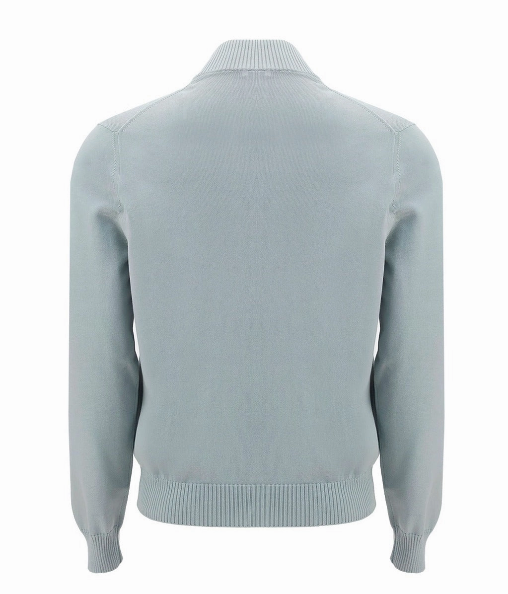 Malo Zipped High Neck Cardigan