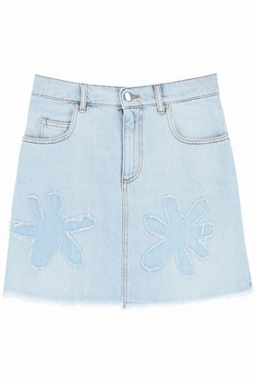 Marni Daisy Denim Mini Skirt