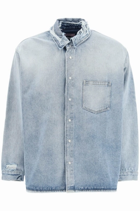 Martine Rose Destroyed Denim Overshirt