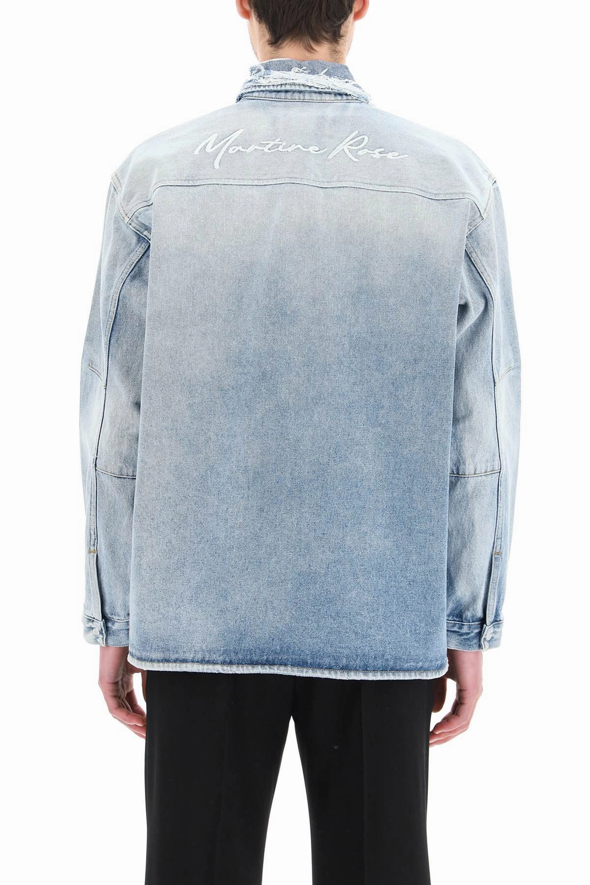 Martine Rose Destroyed Denim Overshirt