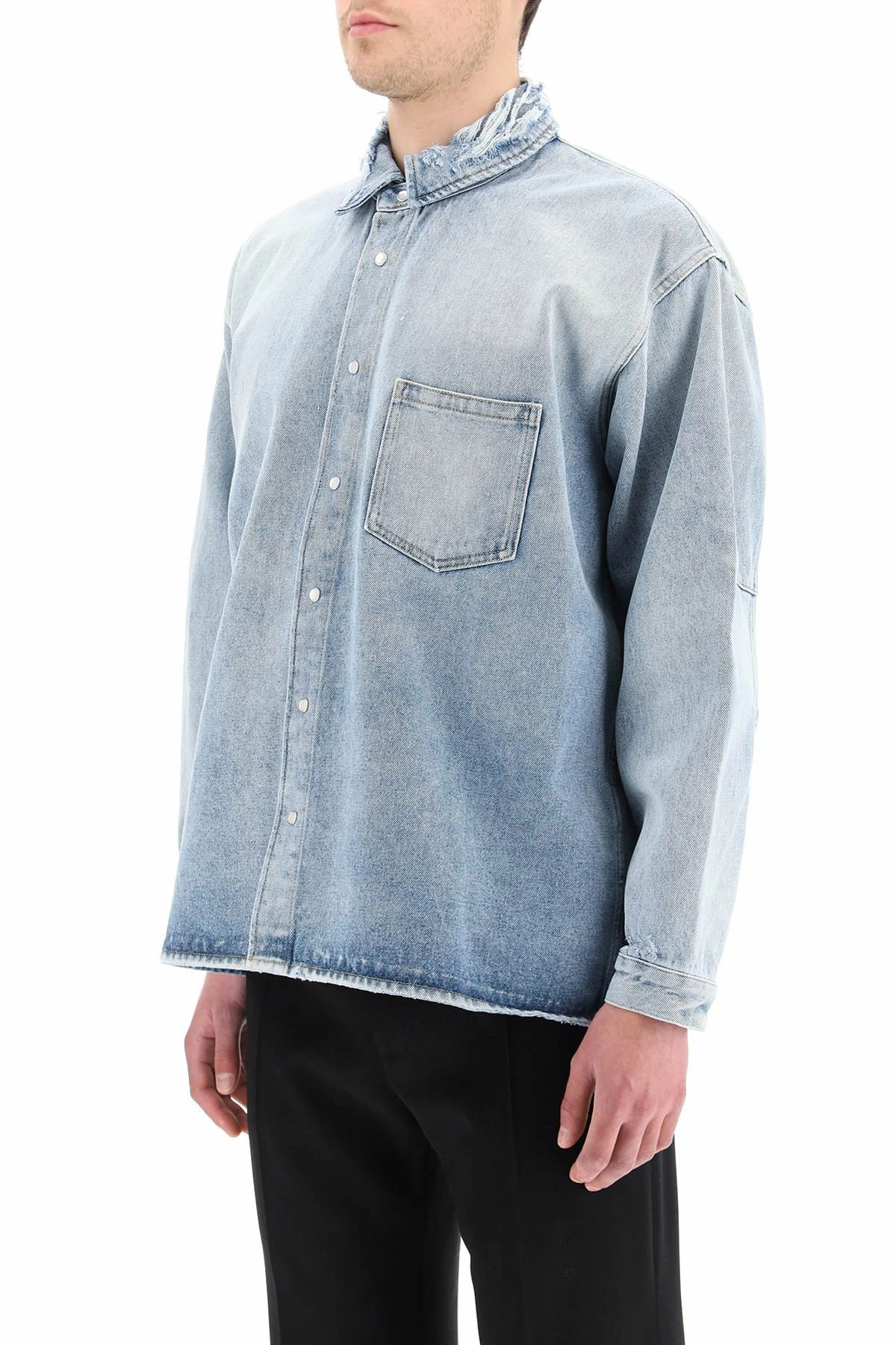 Martine Rose Destroyed Denim Overshirt