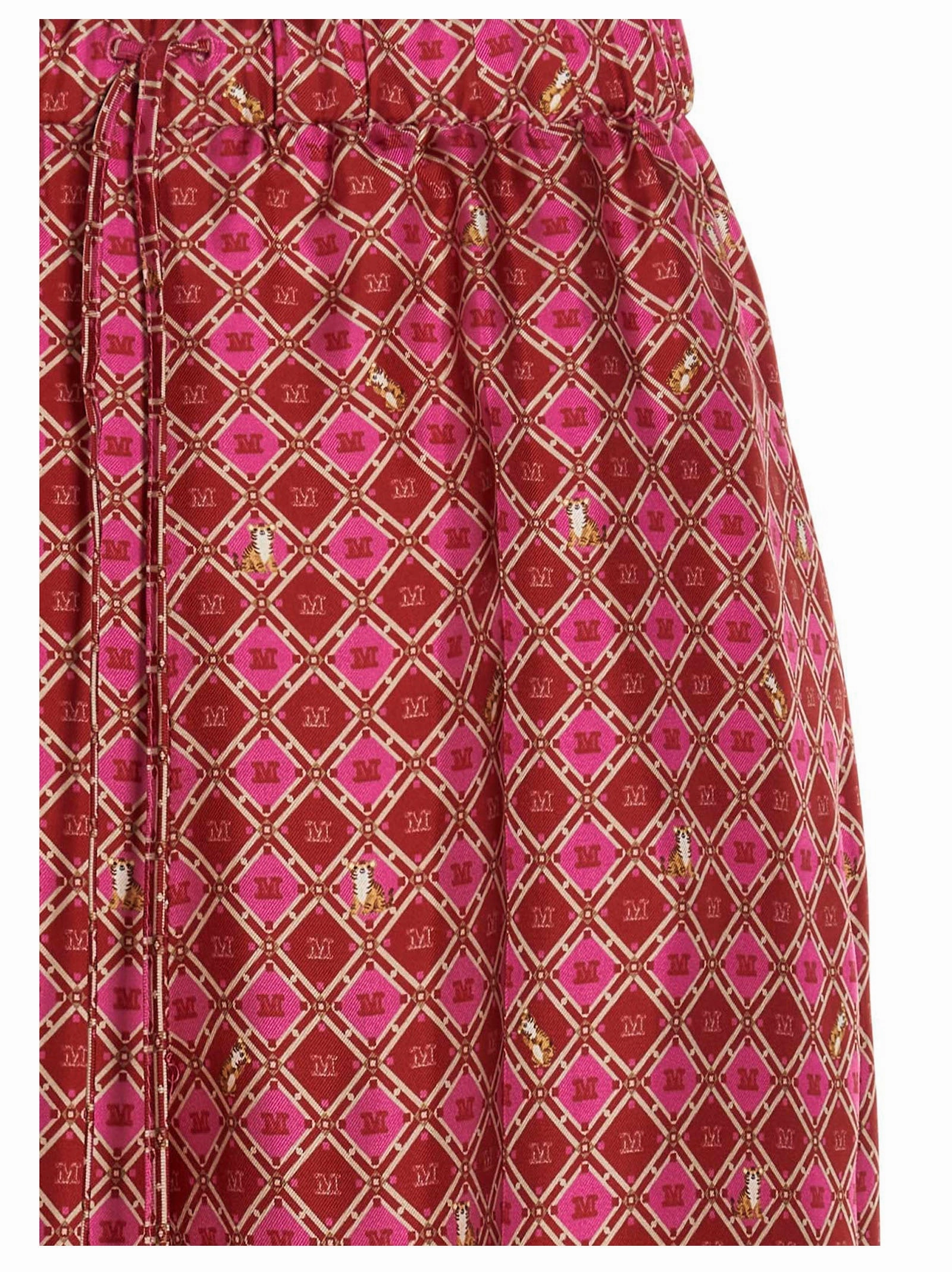 Max Mara Robin Motif Print Wide-Leg Pants
