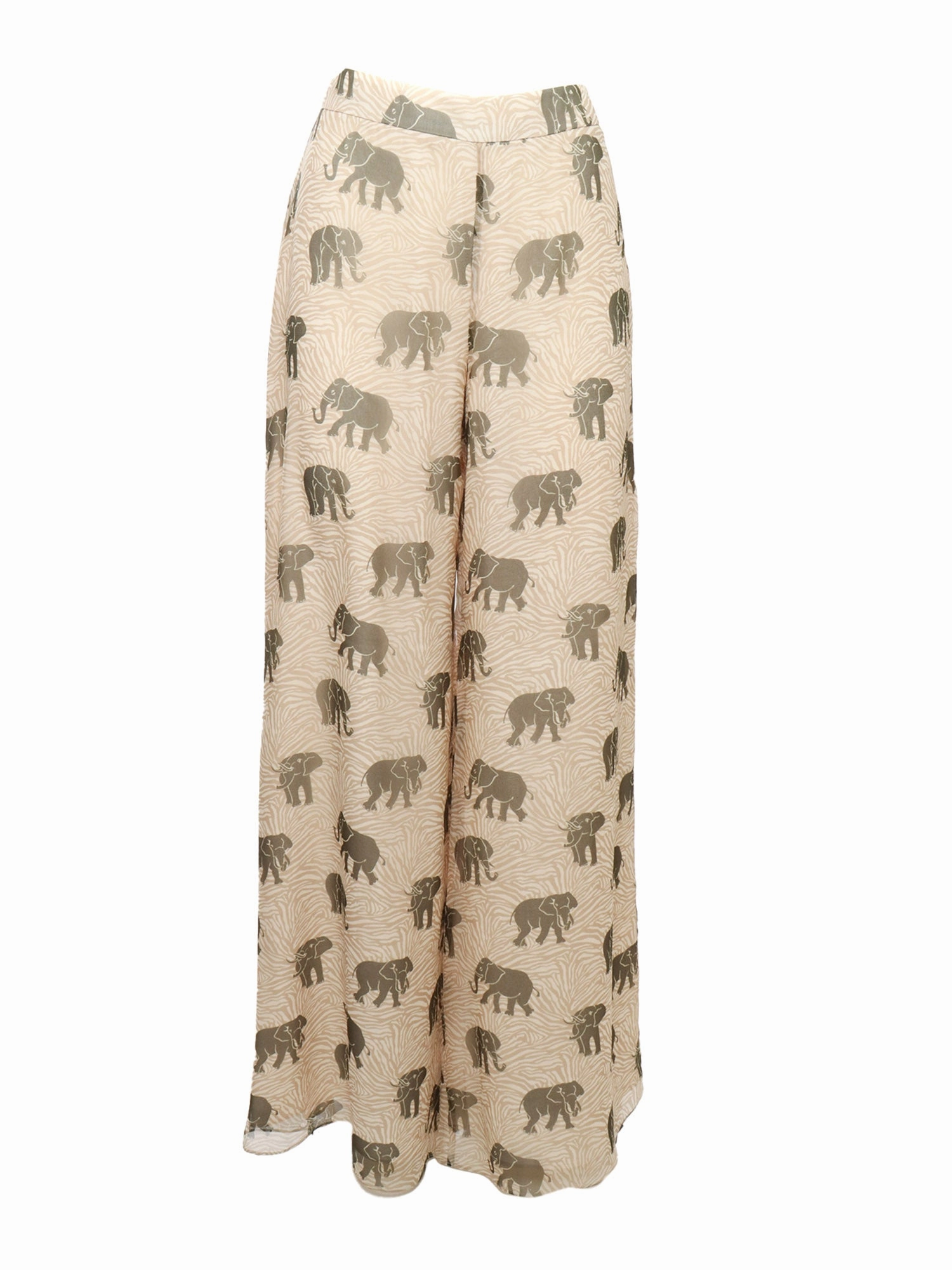 Max Mara Studio Allover Printed Wide Leg Trousers