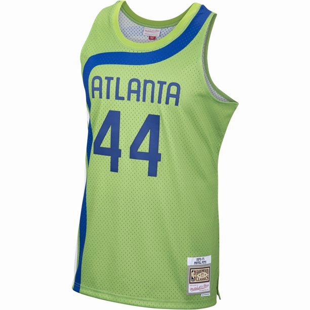 Men's Atlanta Hawks Green "Pistol" Pete Maravich Mitchell & Ness 1970-71 Hardwood Classics Swingman Jersey
