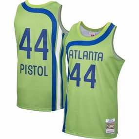 Men's Atlanta Hawks Green "Pistol" Pete Maravich Mitchell & Ness 1970-71 Hardwood Classics Swingman Jersey