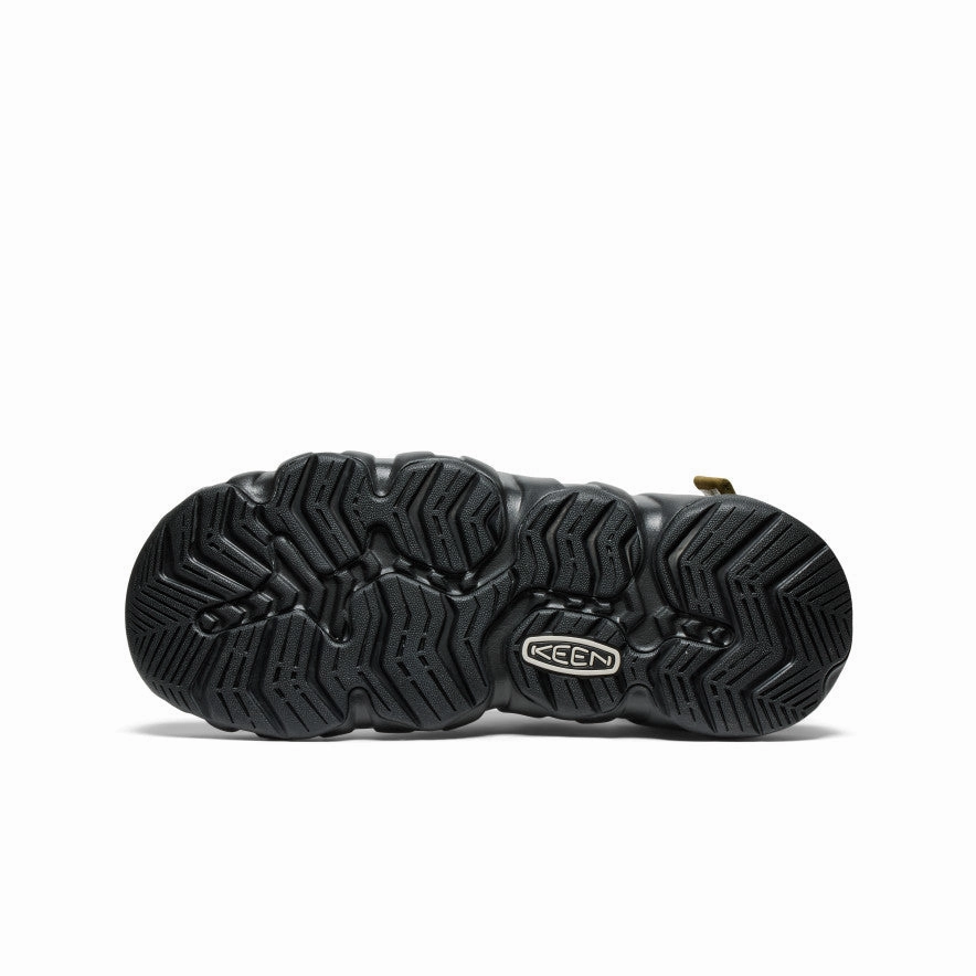 Men's Hyperport Fisherman Leather Sandal  |  Dark Olive/Black