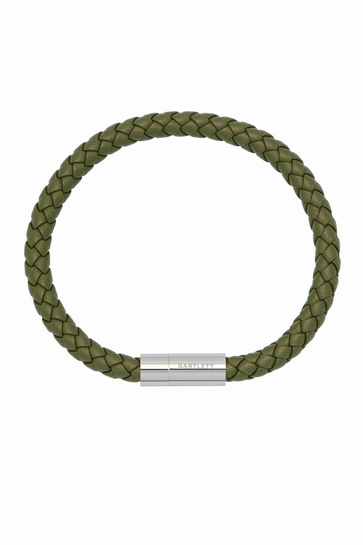 Men's Leather Single Plaited Wrap Bracelet