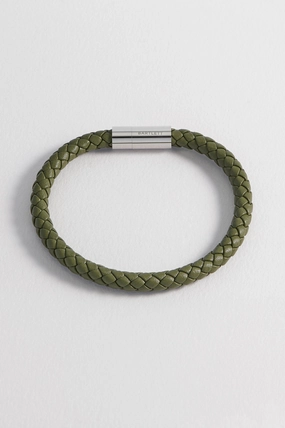 Men's Leather Single Plaited Wrap Bracelet