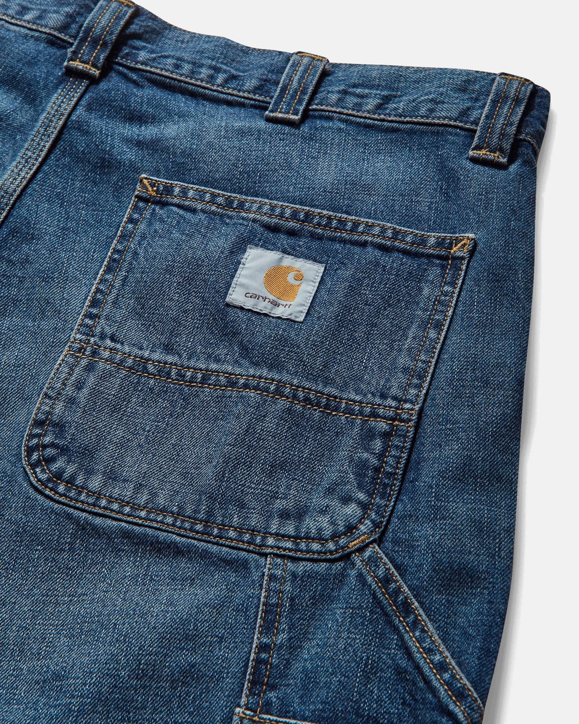 Men's OG Single Knee Shorts Blue (Dark Used Wash)