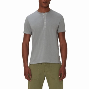 Mens Slit Cotton Henley Shirt