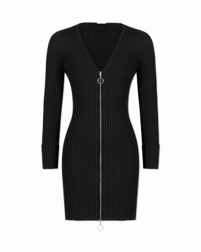 Merino Rib Cardigan Dress