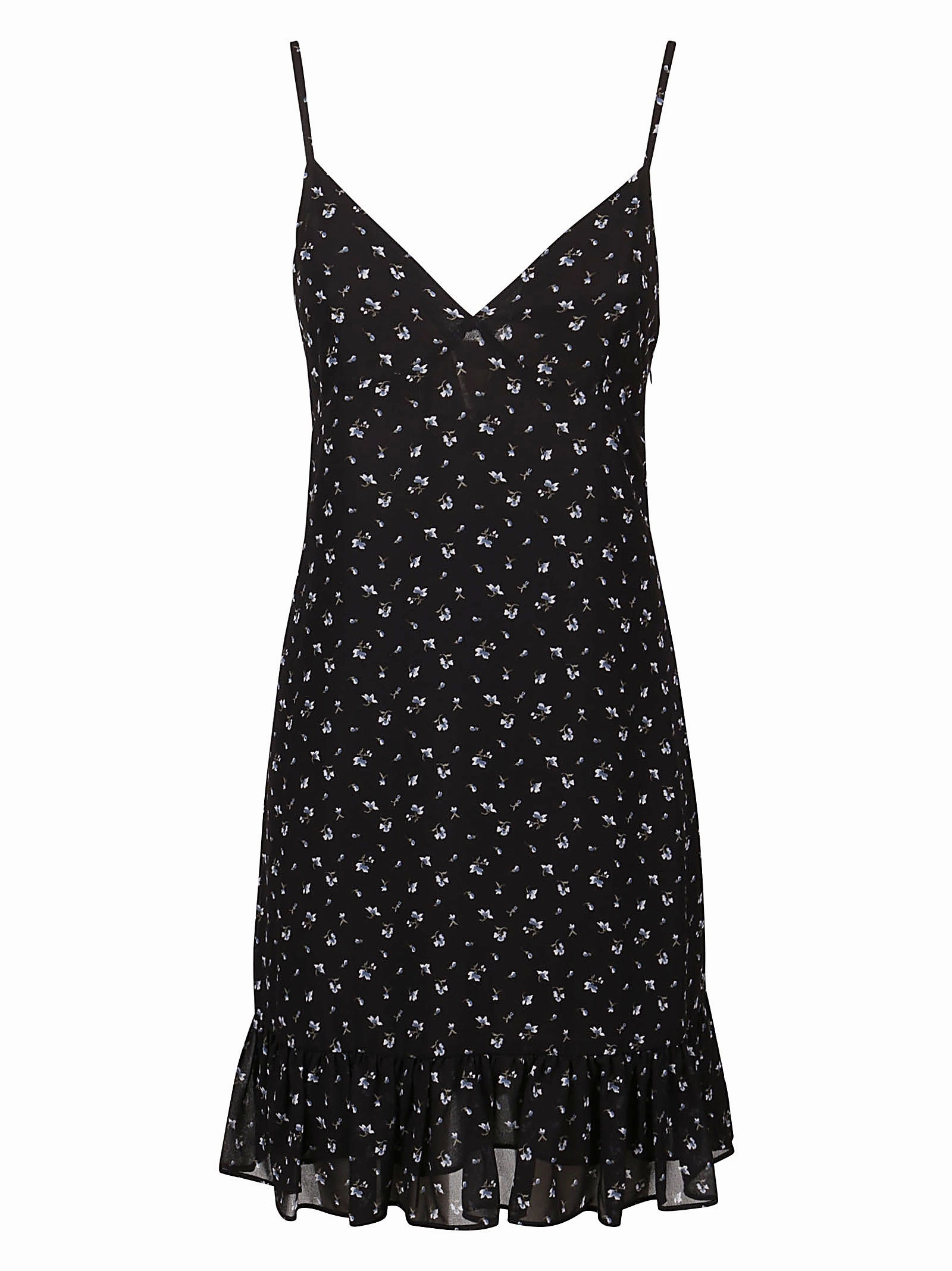 Michael Kors Floral Printed V-Neck Mini Dress
