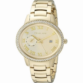Michael Kors Whitley Champagne Dial Gold plated Women's Watch MK6227