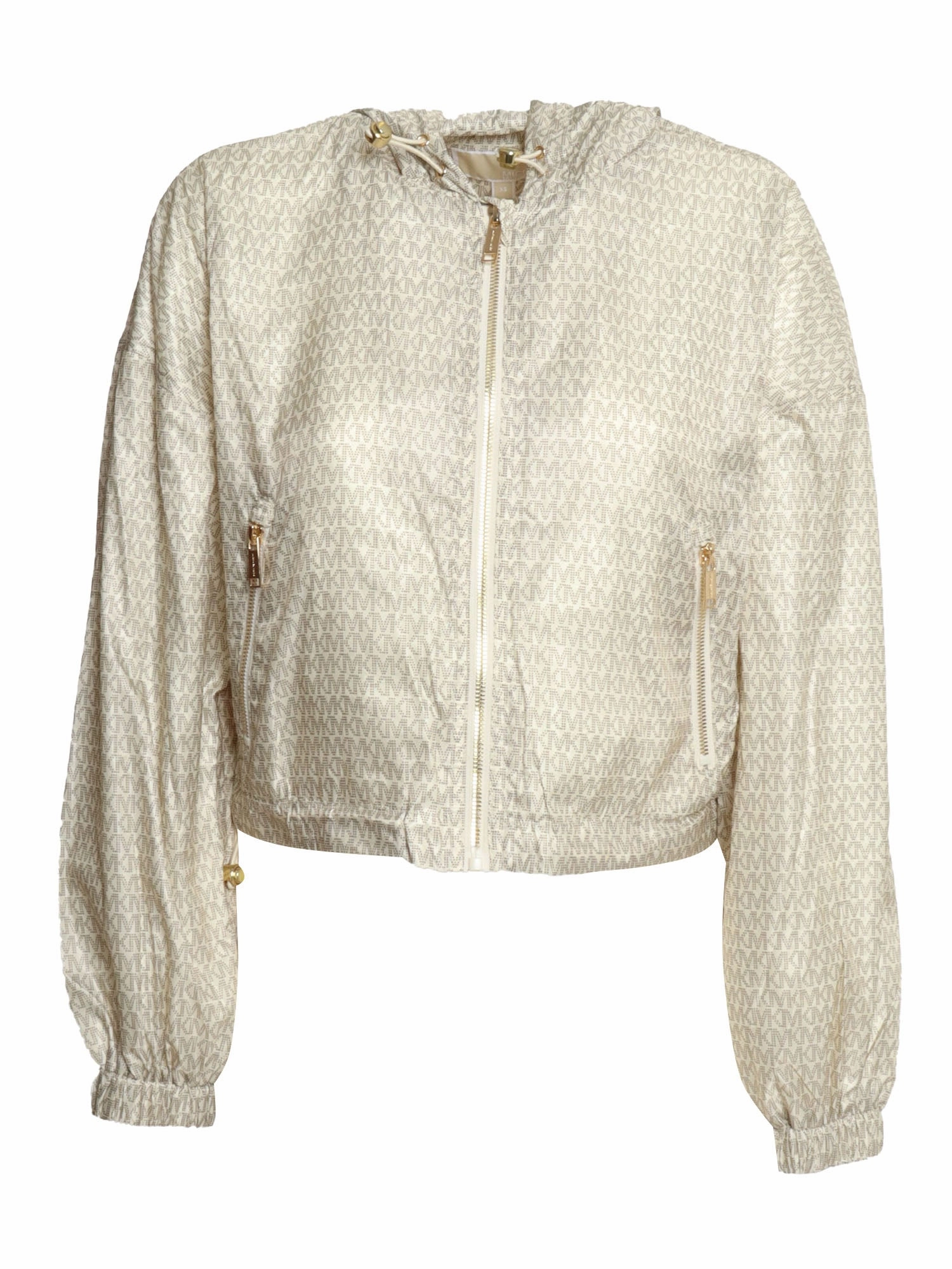Michael Michael Kors All-Over Logo Cropped Windbreaker
