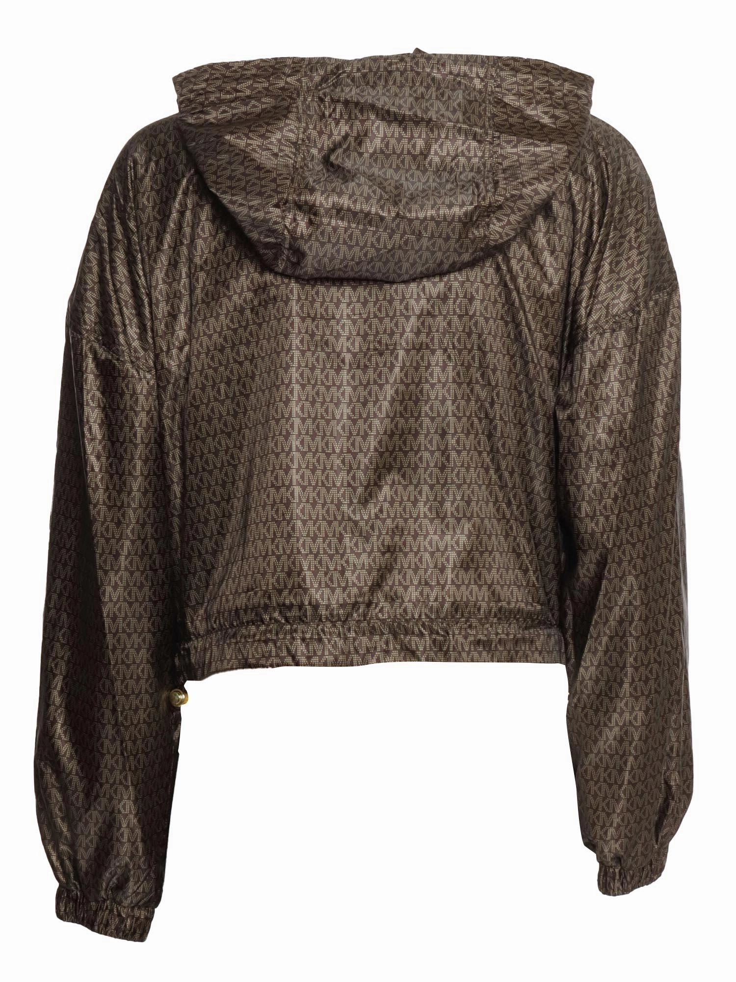 Michael Michael Kors All-Over Logo Cropped Windbreaker
