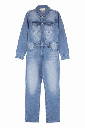 Michael Michael Kors Buttoned Denim Jumpsuit