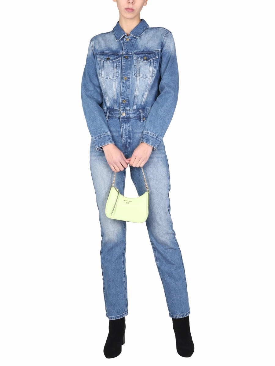 Michael Michael Kors Buttoned Denim Jumpsuit