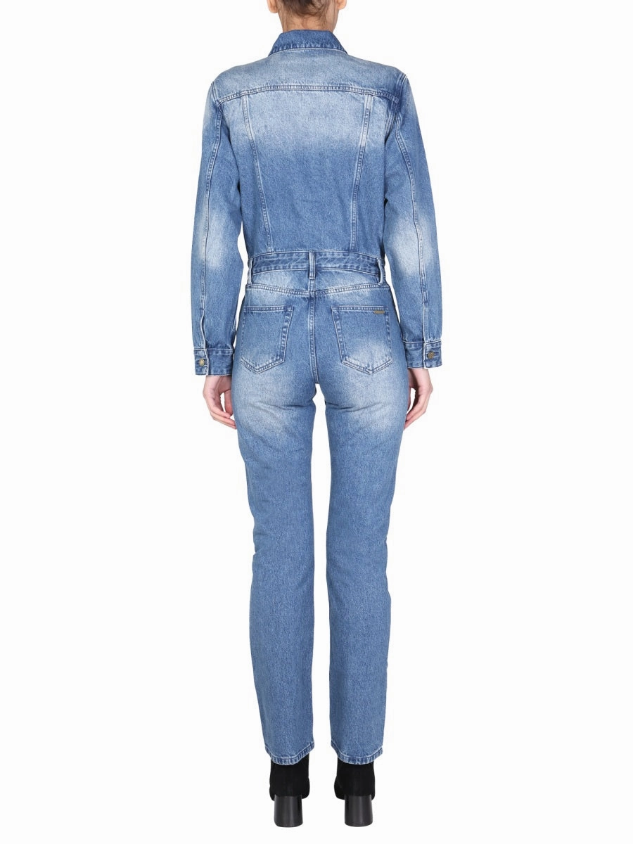 Michael Michael Kors Buttoned Denim Jumpsuit