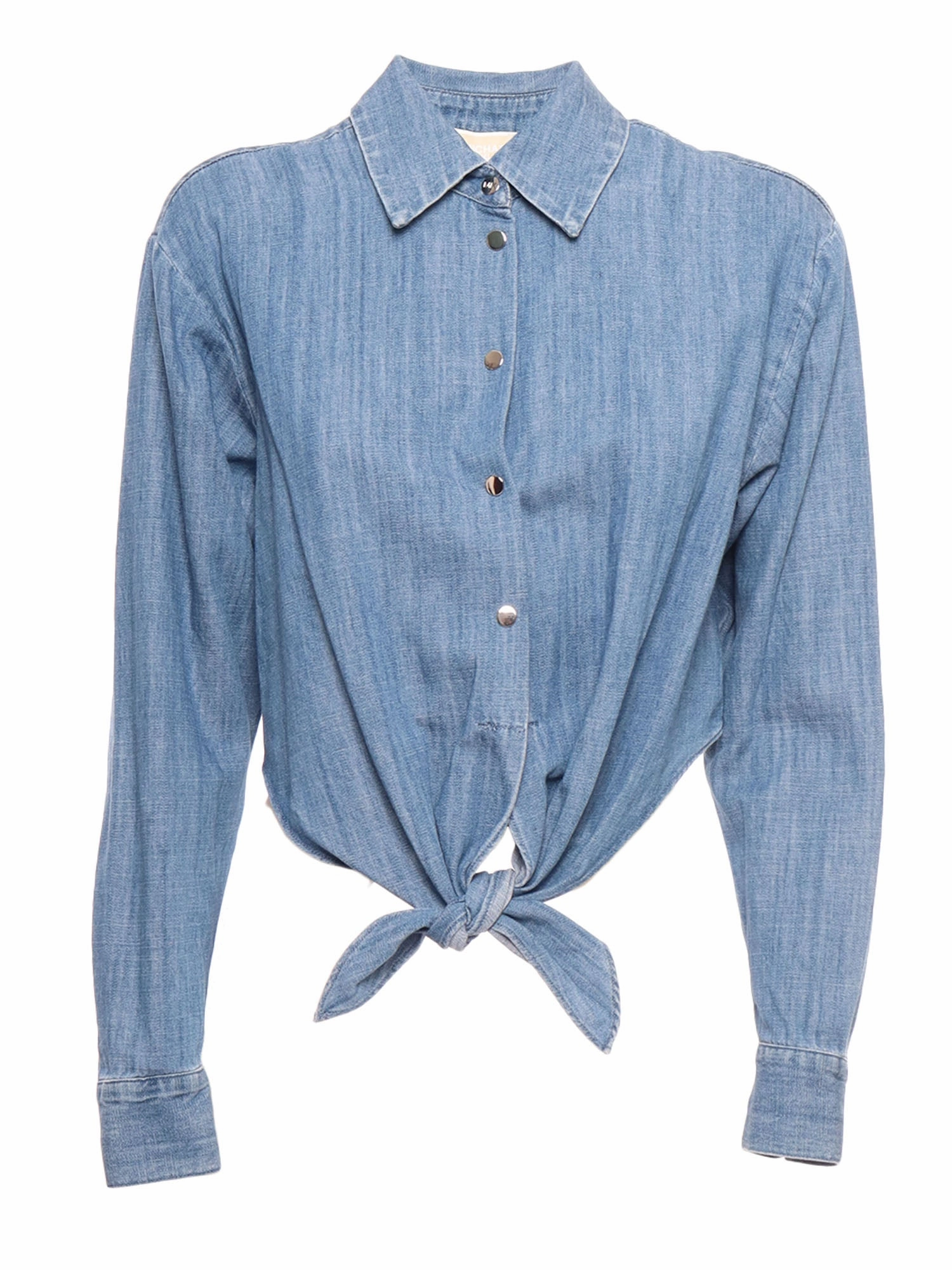Michael Michael Kors Tie-Front Buttoned Denim Shirt