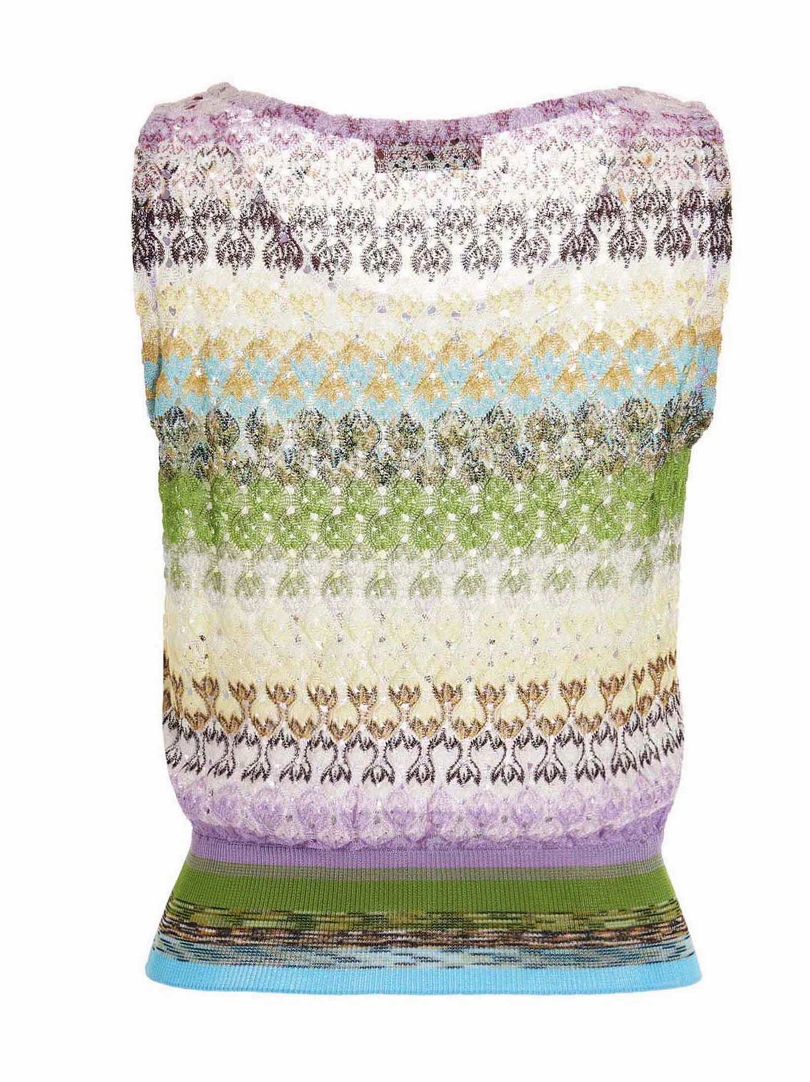 Missoni Sleeveless Striped Tank Top