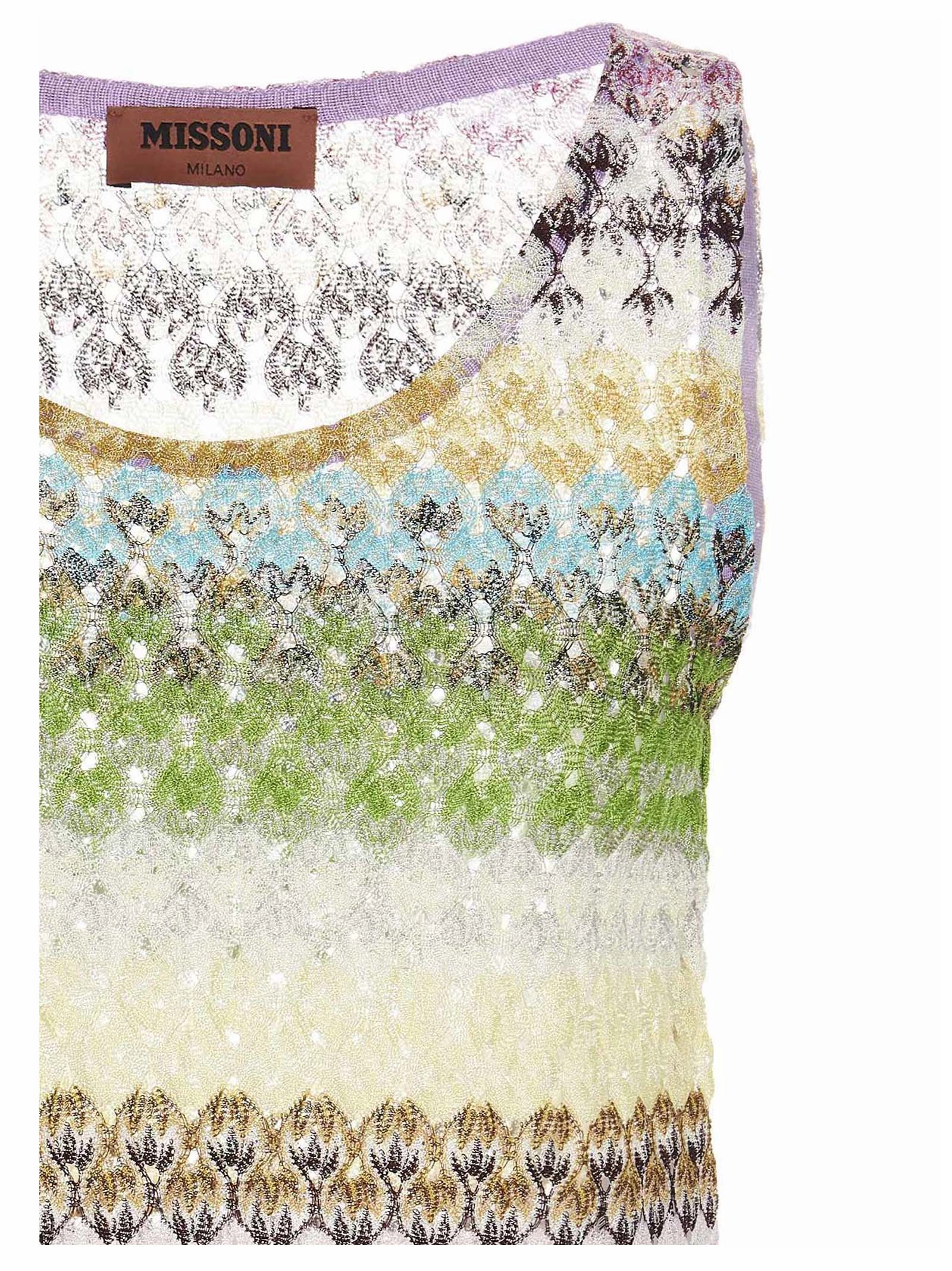 Missoni Sleeveless Striped Tank Top