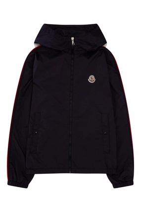Moncler Enfant Logo Printed Zip-Up Hooded Jacket