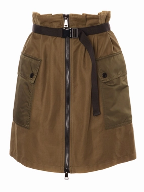Moncler High Waist Zipped Cargo Mini Skirt