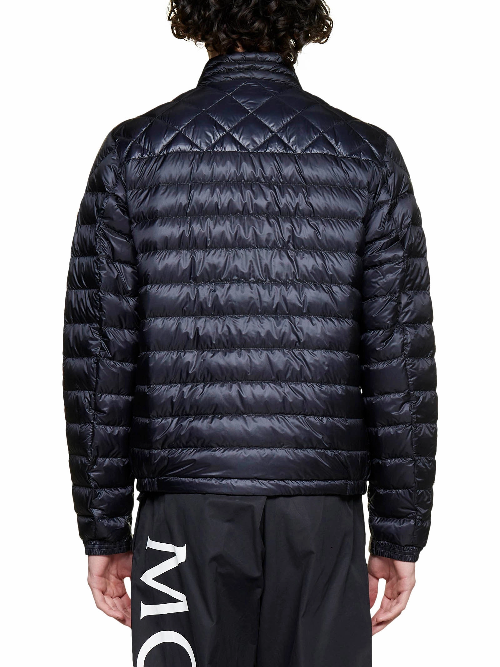 Moncler Logo Patch Zipped Mockneck Jacket