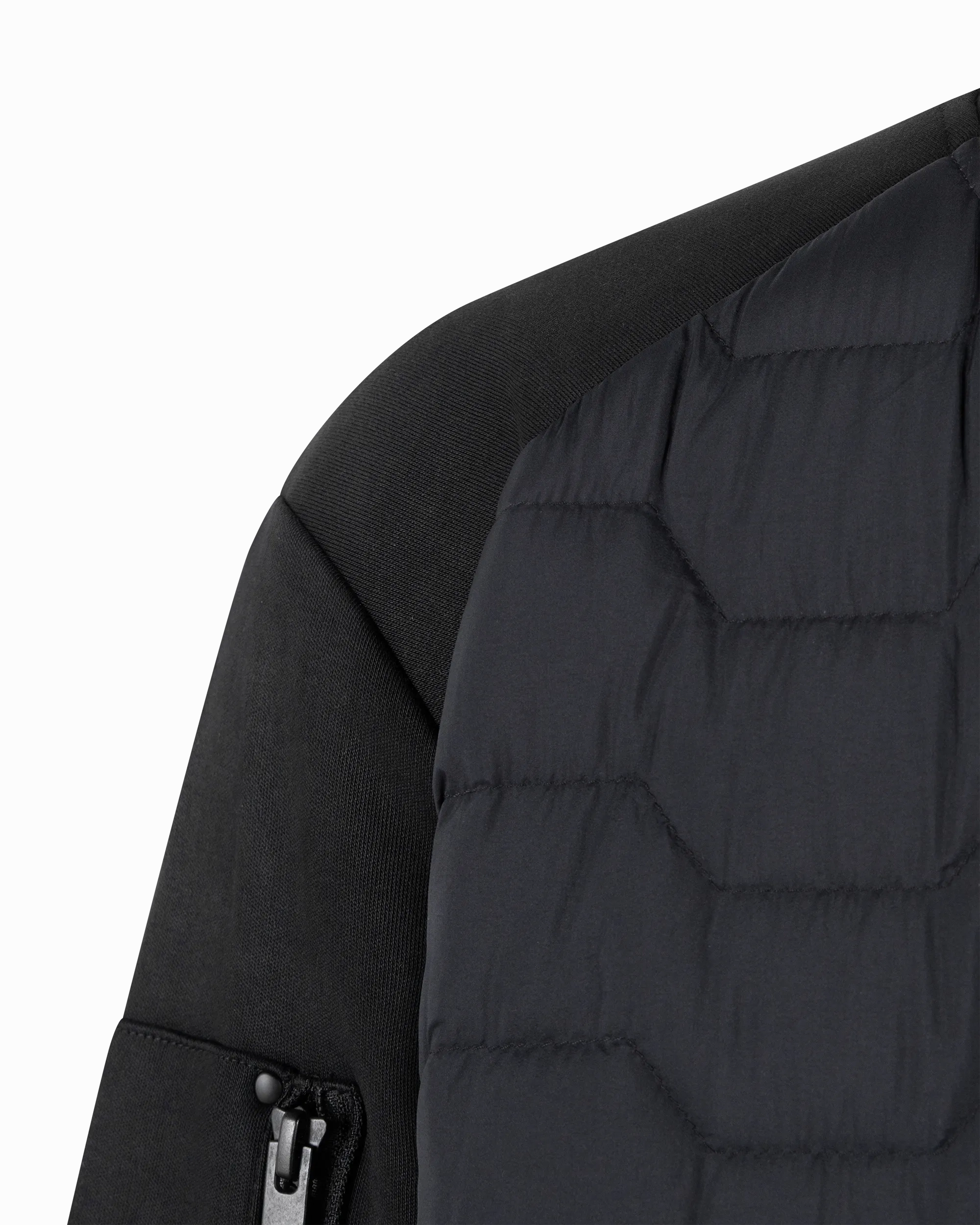 Moose Knuckles Granite Down Hybrid Bomber Jacket