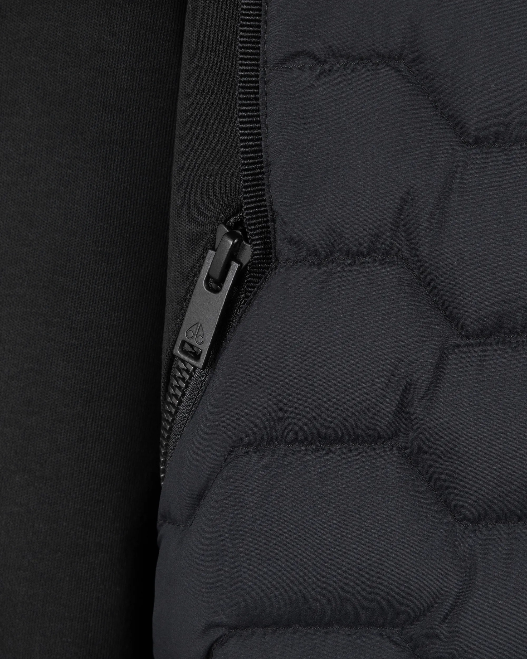 Moose Knuckles Granite Down Hybrid Bomber Jacket