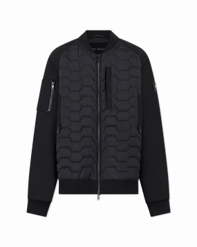 Moose Knuckles Granite Down Hybrid Bomber Jacket