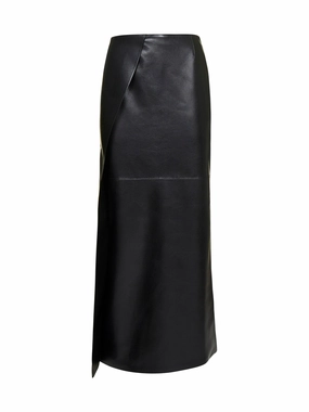 Nanushka High Waist Side Slit Maxi Skirt