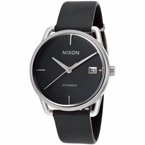 Nixon Men's Watch - The Mellor Fight Control Automatic Black Leather Strap | A199-000