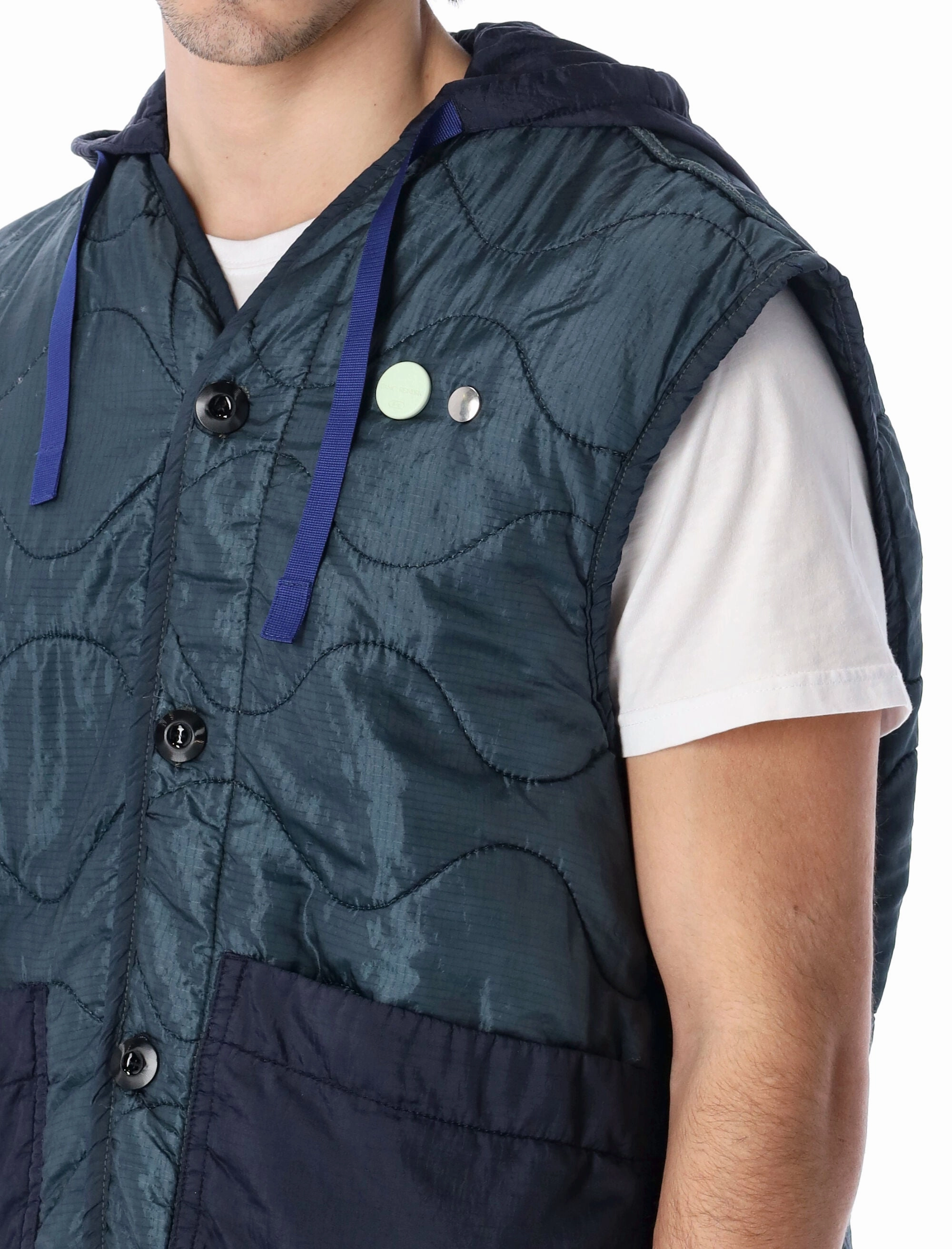 OAMC Button-Up Hooded Quilted Gilet