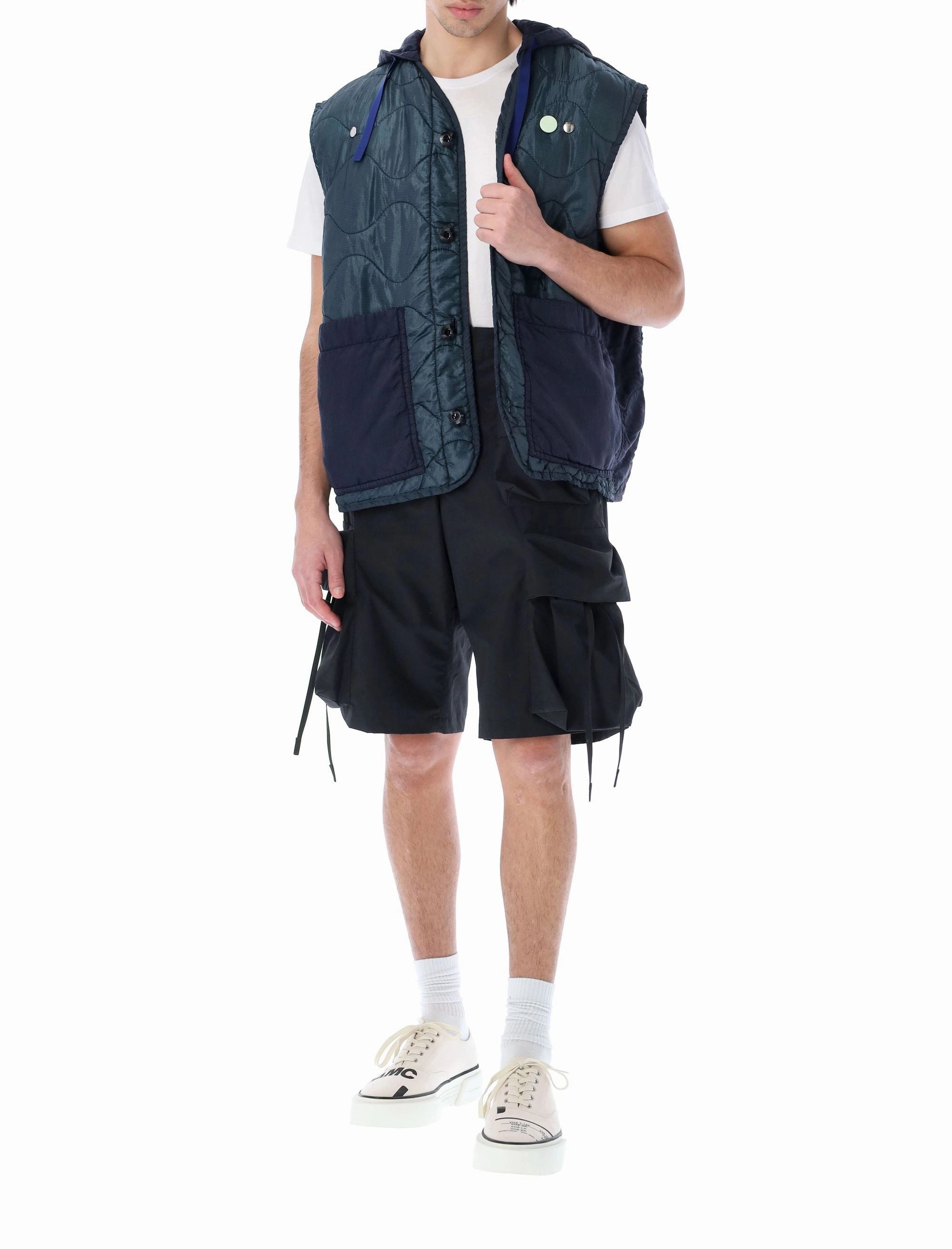 OAMC Button-Up Hooded Quilted Gilet