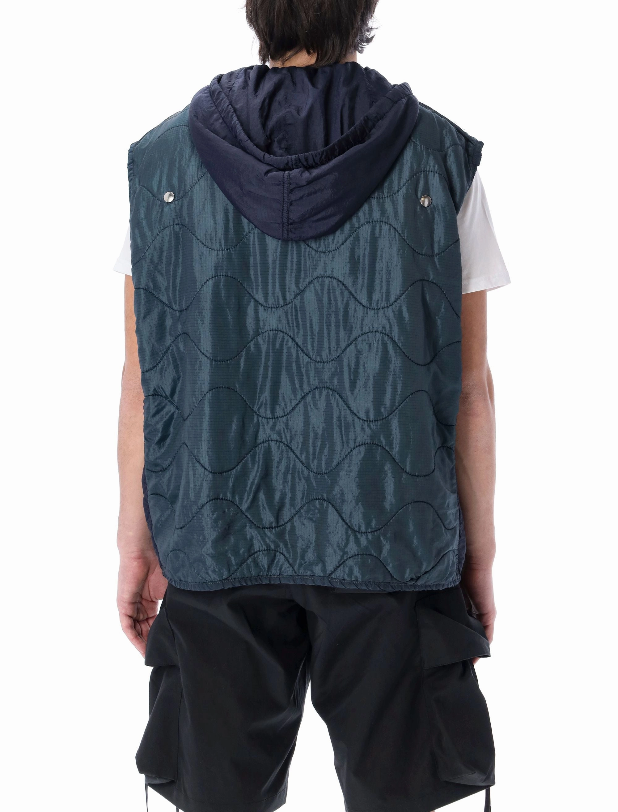 OAMC Button-Up Hooded Quilted Gilet