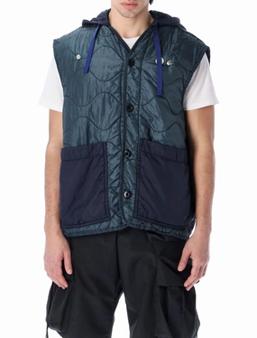 OAMC Button-Up Hooded Quilted Gilet