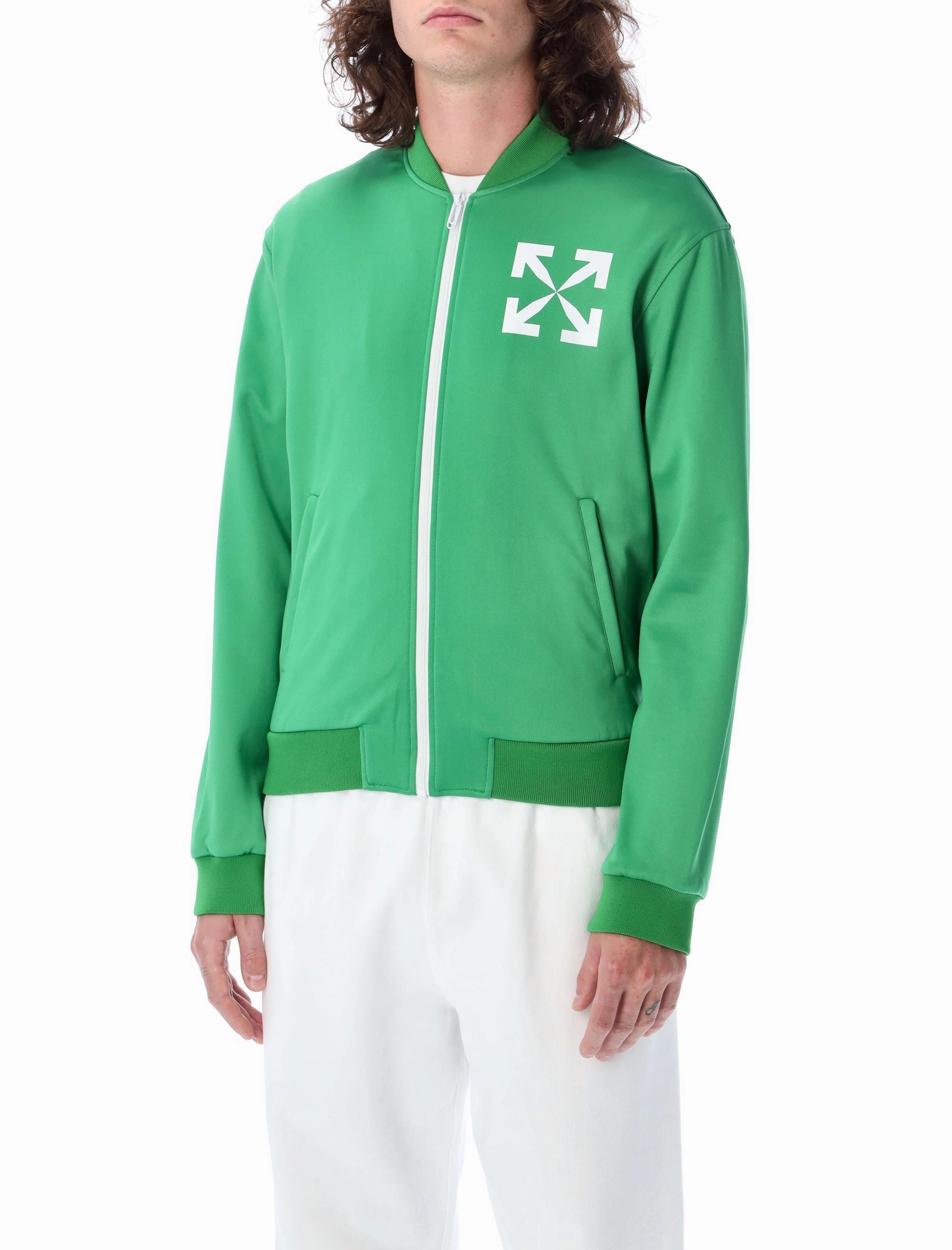 Off-White Arrows-Print Zipped Bomber Jacket