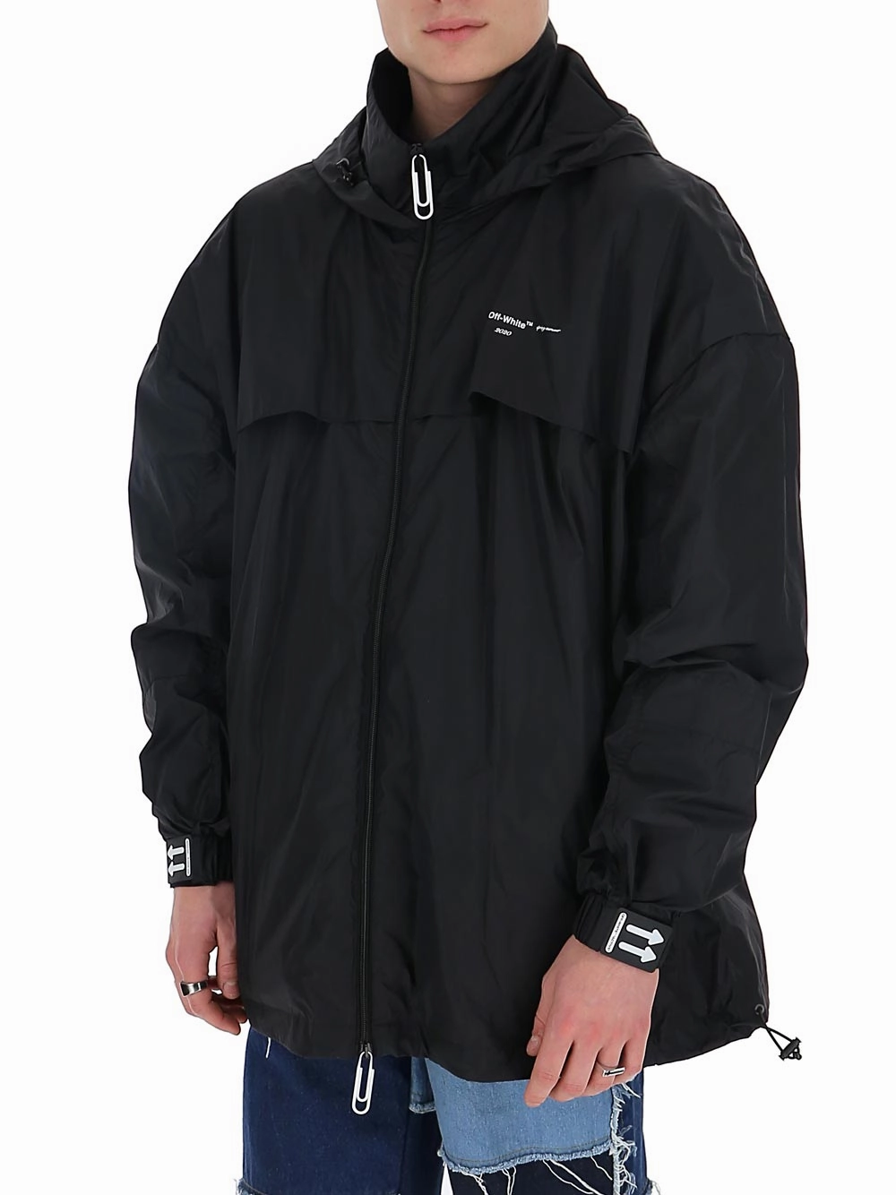 Off-White Logo Printed Windbreaker