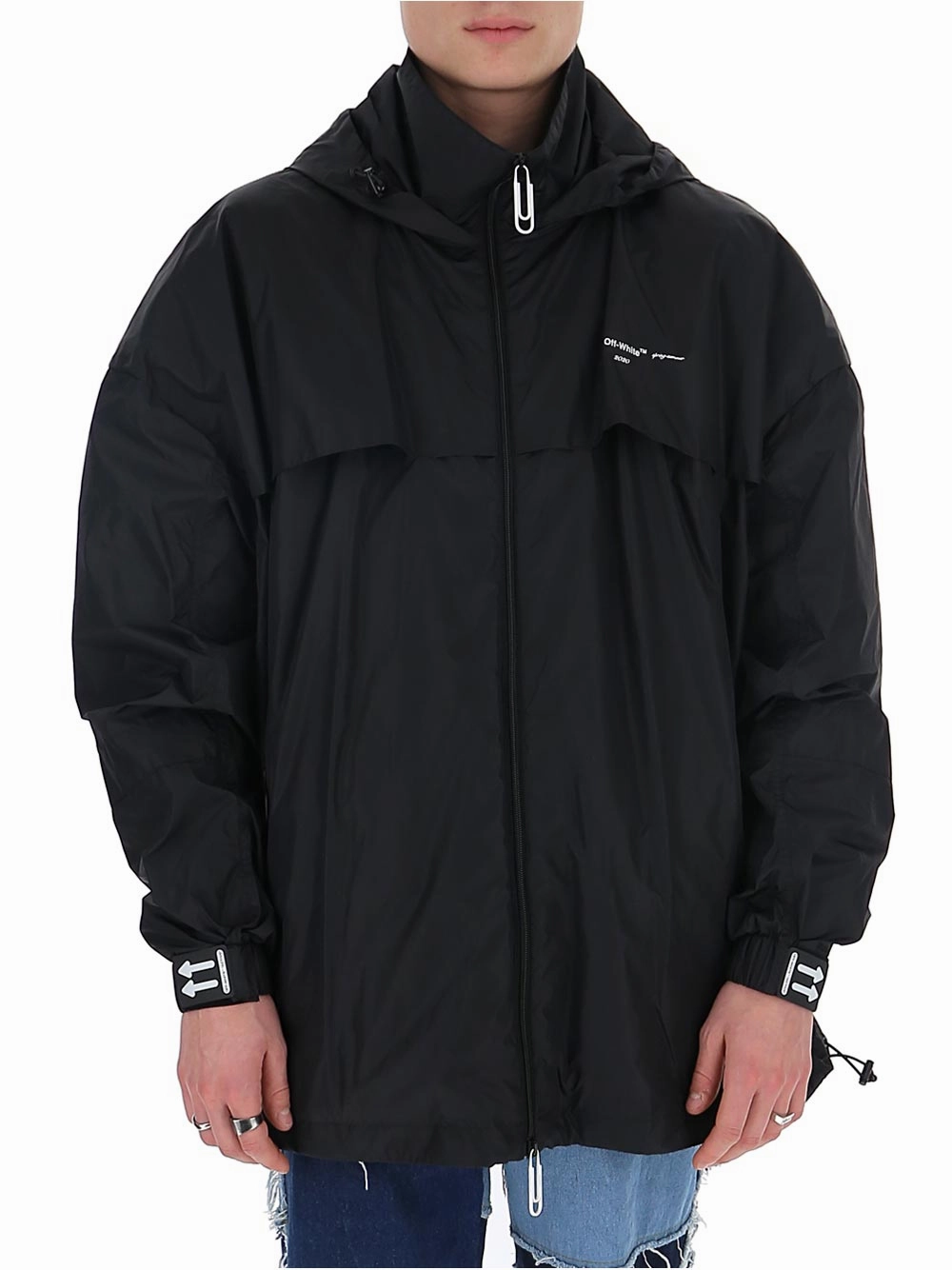Off-White Logo Printed Windbreaker