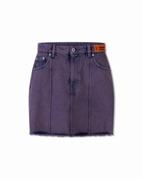 Overdyed Denim Mini Skirt