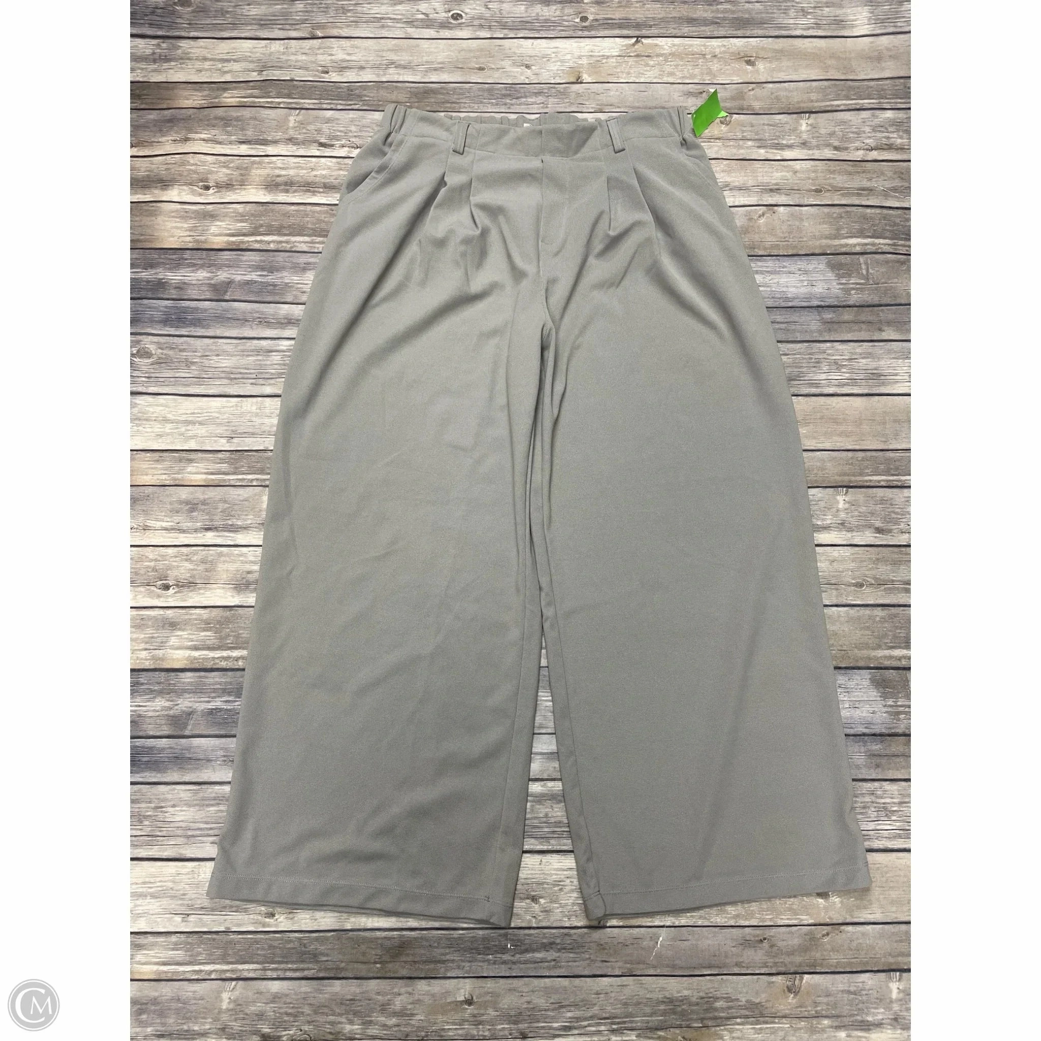Pants Wide Leg By Cme In Grey, Size: Xl