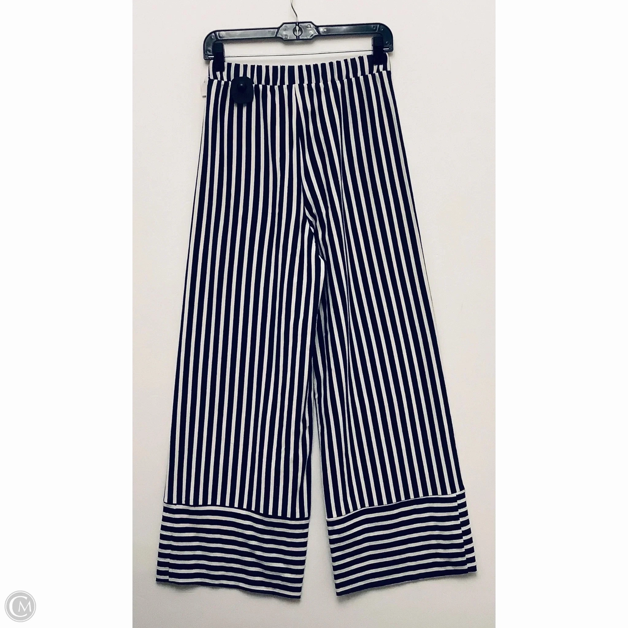 Pants Wide Leg By Zara In Striped Pattern, Size: S