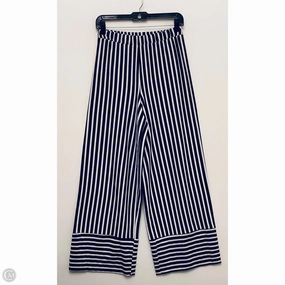 Pants Wide Leg By Zara In Striped Pattern, Size: S