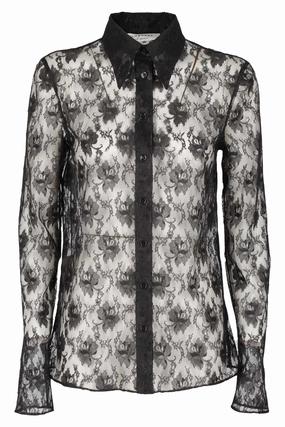 Philosophy Di Lorenzo Serafini Lace-Detailed Button-Down Shirt