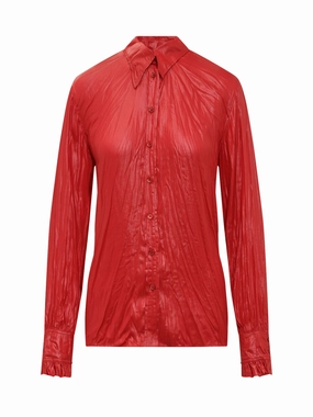 Philosophy Di Lorenzo Serafini Ruffle-Cuff Button-Up Shirt