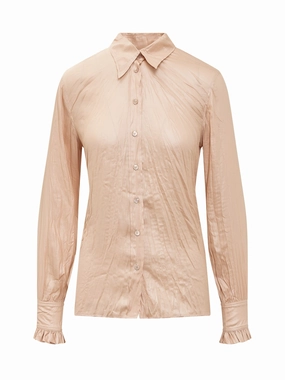 Philosophy Di Lorenzo Serafini Ruffle-Cuff Button-Up Shirt